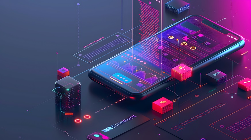 Mobile app development illustration